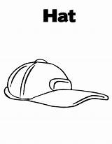 Coloring Sunhat Template Hat sketch template