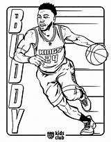 Basketball Coloring Pages Kids Print Color Printable Coloriage Simple Children Justcolor sketch template