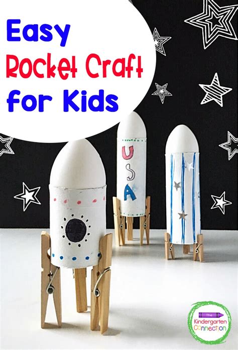 simple rocket space craft  kids  recycled materials