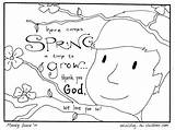 Coloring Pages Spring School Sunday Preschool Kids Children Bible Christian Sheets Ministry Lessons Print Summer God Color Activities Church Easy sketch template