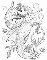 Mermaid Coloring Pages Girls Pretty sketch template