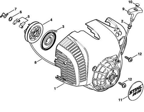 stihl bg bg recoil starter stihl bg bg handheld blower parts