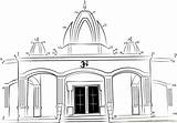 Temple Hindu Drawing Clipart Architecture Sketch Indian Dots Connect Buddhist Kids Drawings Church Mandir Sketches Dot Temples Clip Draw Lotus sketch template