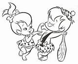 Pebbles Bam Coloring Pages Cartoon Bambam Flintstones Flintstone Disney Tumblr Choose Board sketch template