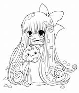 Coloring Pages Cat Girl Chibi Getcolorings sketch template