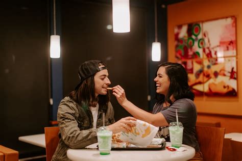 couple takes engagement photos at taco bell popsugar love and sex photo 13