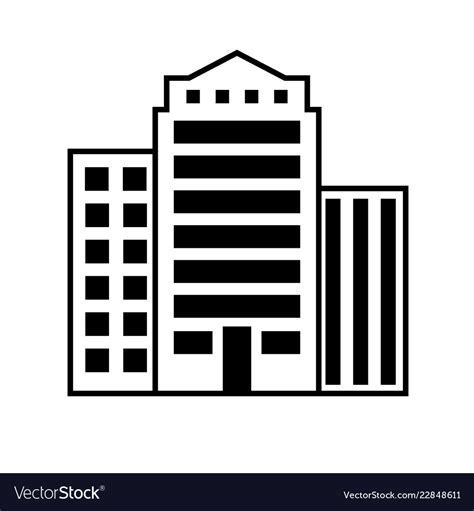buildings icon architecture symbol royalty  vector image