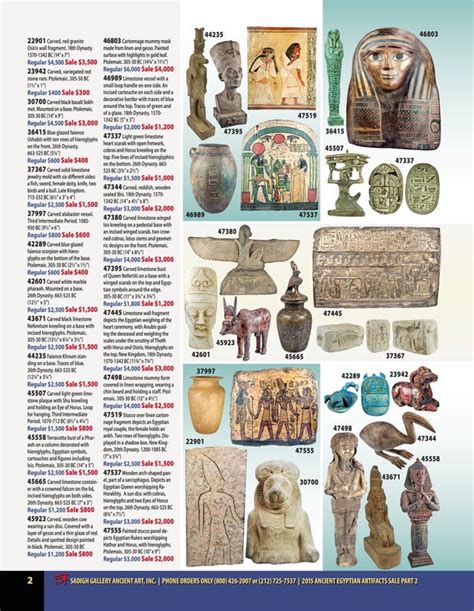 Sadigh Gallery Egyptian Artifacts Sale Part 2