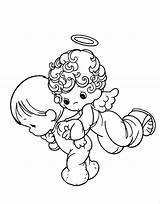 Precious Moments Angel Coloring Pages Baby Angels Drawing Guardian Clipart Girl Boy Printable Print Line Kids Color Sheets Cliparts Drawings sketch template