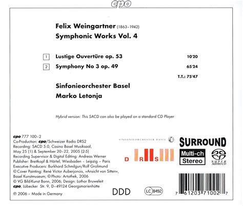 magical journey felix weingartner symphony no 3 lustige ouvertüre