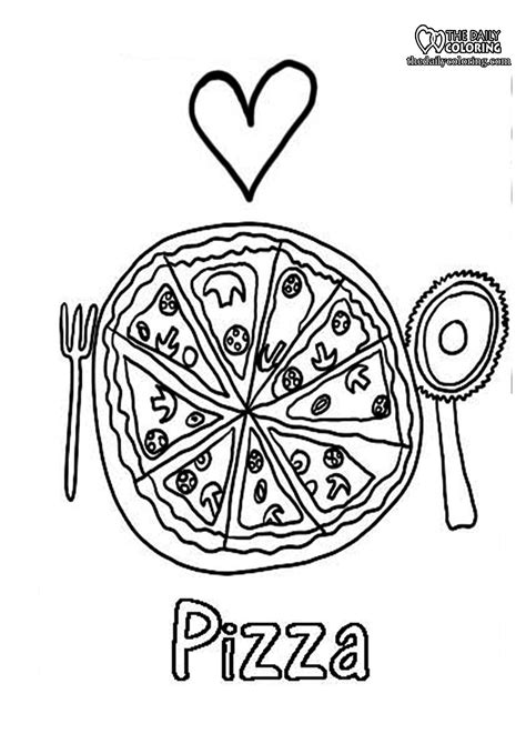 pizza toppings coloring pages