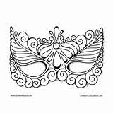 Coloring Masquerade Mask Pages Getdrawings Getcolorings Halloween sketch template