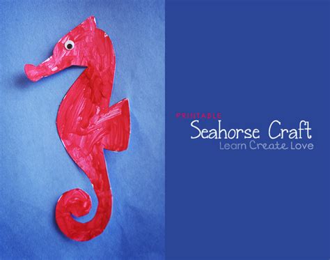 printable seahorse craft