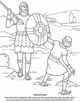 David Goliath Coloring Bible Crafts Story Azcoloring Pages Und sketch template