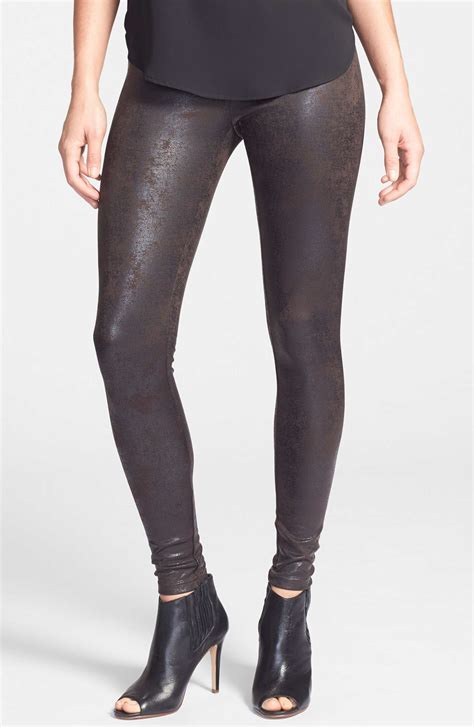 Hue Distressed Faux Leather Leggings Nordstrom