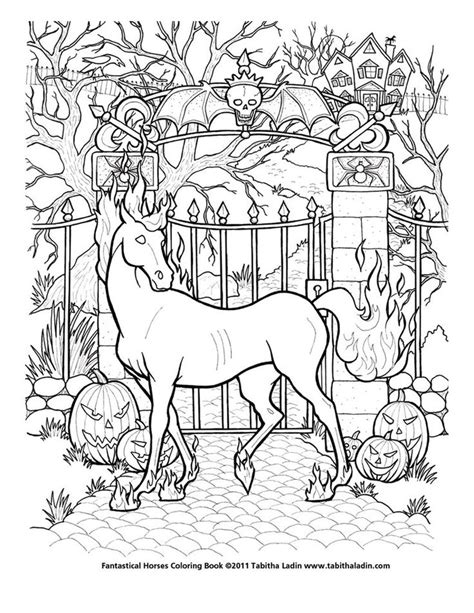 sample page   upcoming fantastical horses coloring book