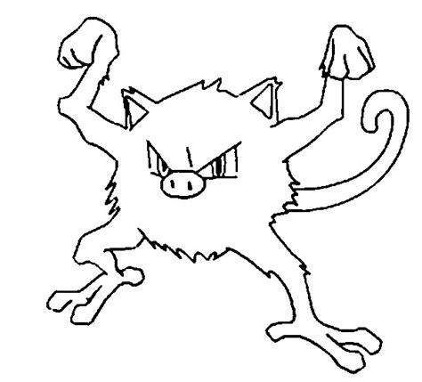 primeape pokemon coloring page coloring pages