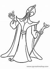 Jafar Aladdin Cattivo Cattivi Disegno Cgcreativeshop Villains sketch template