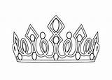 Crown Coloring Tiara Princess Pages Drawing Print Easy Girls Colouring Printable Queen Flower Drawings Princes Adult Sheets Adults Medieval Getdrawings sketch template