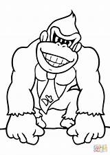 Coloring Kong Mario Donkey Bros Pages Printable sketch template