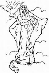Assumption Virgin Blessed Mother Colorir Ausmalbilder Madonna Virgen Immaculate Conception Immacolata Concezione Virgem Ausmalbild Clipground Catholic sketch template