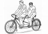 Tandem Coloring Coloriage Imprimer Bicyclette Drawing Dessin Dessins Pages Large Ranting Bores Cycle sketch template