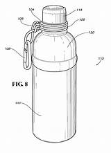 Bottle Water Patents Drawing Storage sketch template