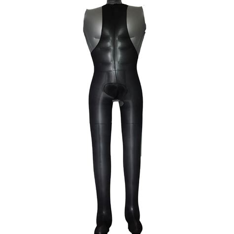 Sexy Men Full Body Oil Shine Tank Top Bodystocking With Crotch Trunk