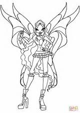 Winx Coloring Club Aisha Pages Layla Printable Drawing Supercoloring Categories sketch template
