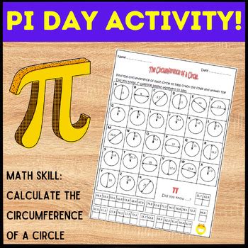 pi day activity worksheet  circumference   circle   math