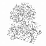Enchanted Forest Coloring Pages Getcolorings Book Buy sketch template