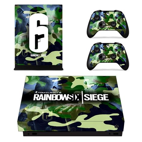 rainbow six siege decal skin sticker for xbox one x console and controllers