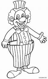 Clown Coloring Pages Happy Printable Kids Cool2bkids sketch template