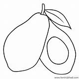 Avocado Coloring Pages Color Toddler Choose Board sketch template