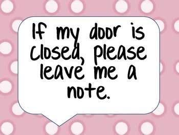 door  closed  leave   note school counselor door
