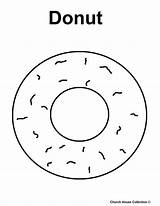 Coloring Pages Donuts Coffee Food Kids Donut Template sketch template
