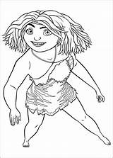 Coloring Croods sketch template