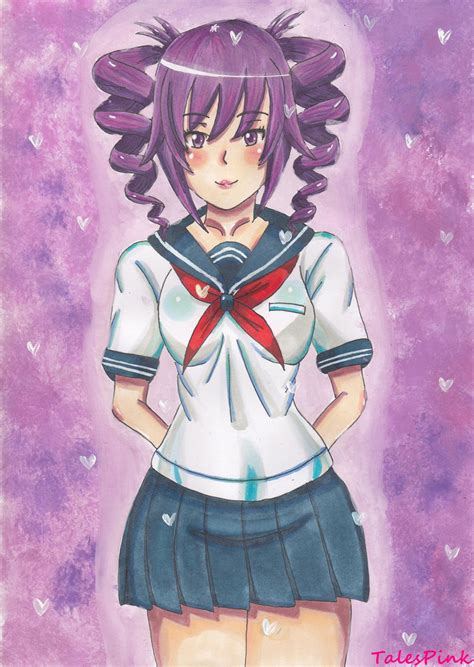 Speed Drawing Yandere Simulator Kokona Haruka By Talesofpinkanime On