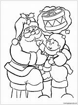 Santa Claus Christmas Pages Coloring Baby Drawing Online Color Cartoon Holidays Getdrawings sketch template