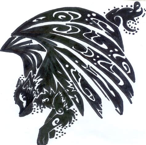 Tribal Winged Wolf Tattoo Fail By Pantherflame On Deviantart Wolf