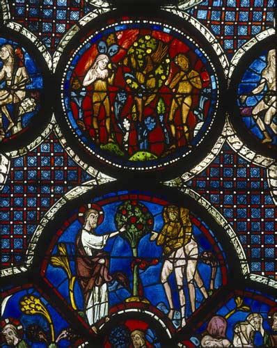 Good Samaritan And Adam And Eve Window 13th Century