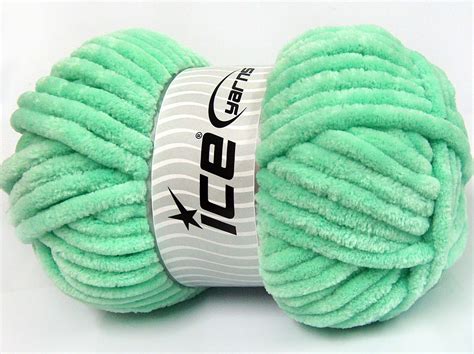 chenille superbulky light green  ice yarns  yarn store