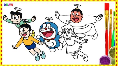 Shizuka Drawing Of Cartoon Characters Of Doraemon Drawandcolor