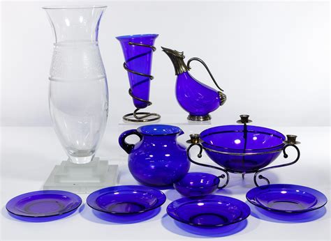 Cobalt Glass Assortment Sold At Auction On 16th August Bidsquare