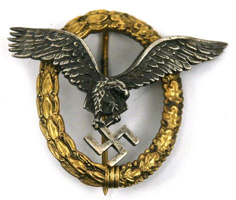 Wwii German Cased Luftwaffe Pilot Observer Badge