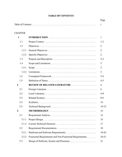 table  contents capstone project table  contents page table