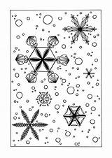 Coloring Adult Snow Let Pages Snowflake sketch template