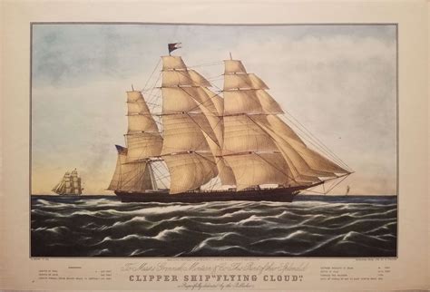 clipper ship flying cloud  currier  ives abreu gallery