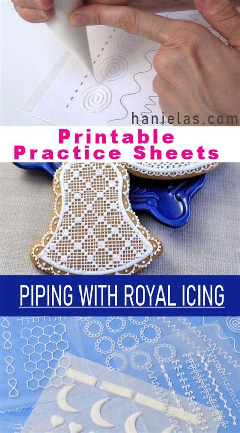 practicing piping  royal icing hanielas