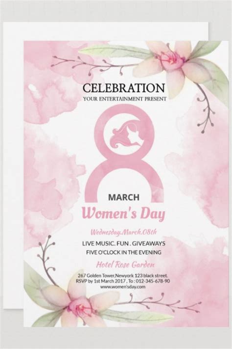 Women S Day Party Invitation Flyer Zazzle Invitation Flyer